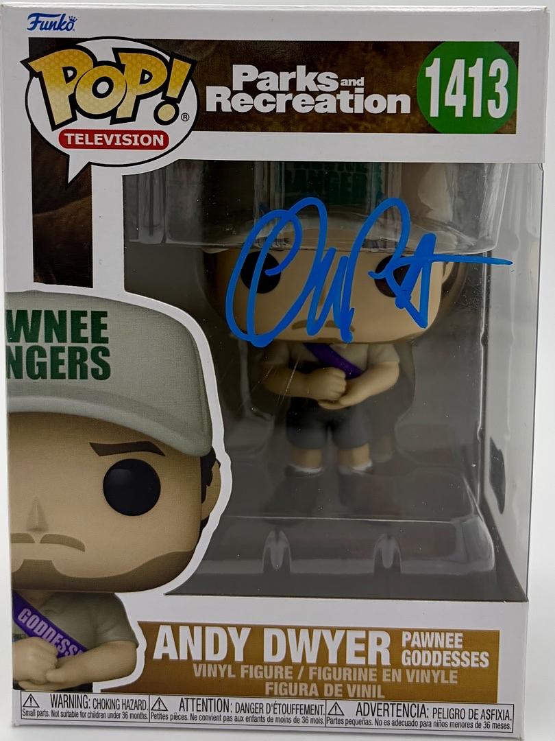 Chris Pratt Signed "Andy" Funko #1413 (Parks & Recreation) - Beckett COA